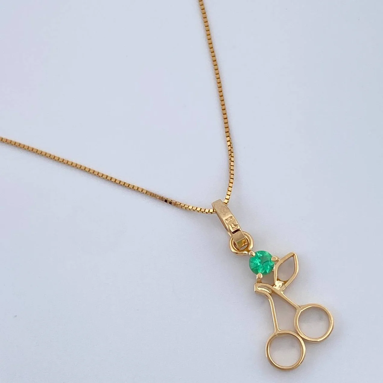 Set Cadena Veneciana Cerezas Esmeralda